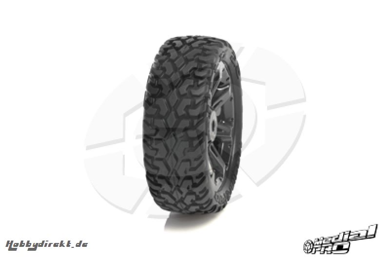 Medial Pro - Tyre set pre-mounted Bullit 2.2 Front , White rims fits BANDIT/VXL MP-5300