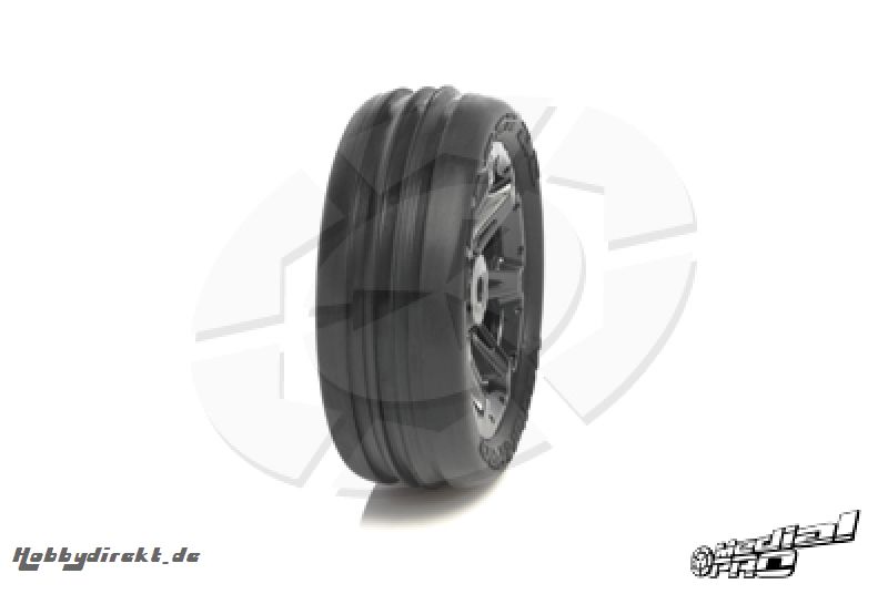 Medial Pro - Tyre set pre-mounted Tracer 2.2 Front , White rims fits BANDIT/VXL MP-5320