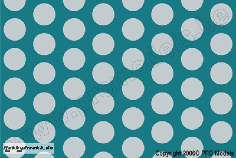 Oracover - Fun 1 (16mm Dots) Turquoise + Silver ( Length : Roll 10m , Width : 60cm ) OR-41-017-091-010