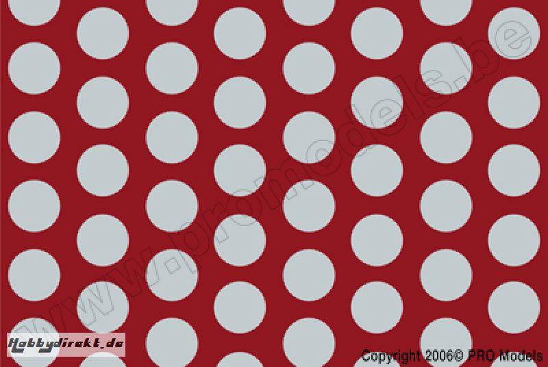 Oracover - Fun 1 (16mm Dots) Ferrari Red + Silver ( Length : Roll 10m , Width : 60cm ) OR-41-023-091-010