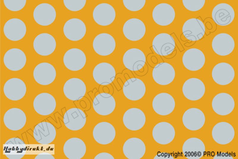 Oracover - Fun 1 (16mm Dots) Cadmium Yellow + Silver ( Length : Roll 10m , Width : 60cm ) OR-41-033-091-010