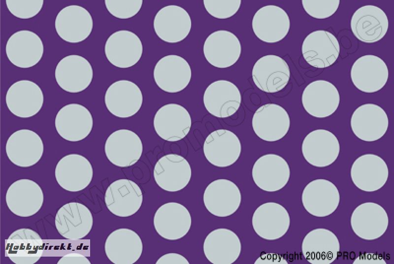 Oracover - Fun 1 (16mm Dots) Violet + Silver ( Length : Roll 10m , Width : 60cm ) OR-41-054-091-010