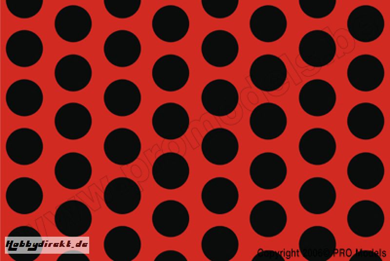 Oracover - Fun 1 (16mm Dots) Fluorescent Red/Orange + Black ( Length : Roll 10m , Width : 60cm ) OR-41-064-071-010