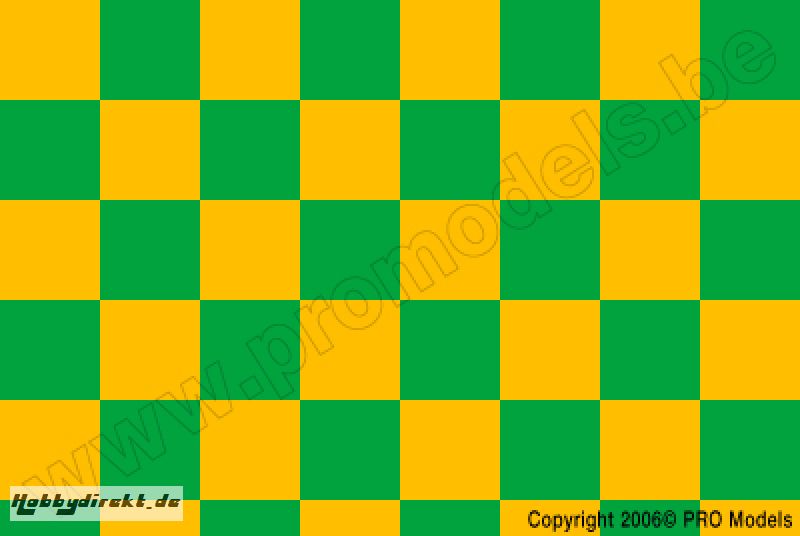 Oracover - Fun 3 (25mm Square) Cadm. Yellow + Green ( Length : Roll 10m , Width : 60cm ) OR-43-033-040-010