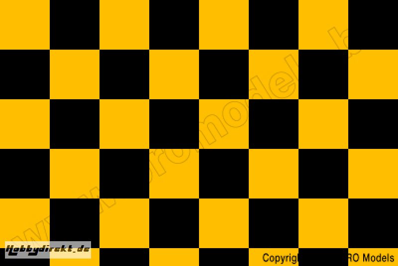 Oracover - Fun 3 (25mm Square) Yellow + Black ( Length : Roll 10m , Width : 60cm ) OR-43-033-071-010