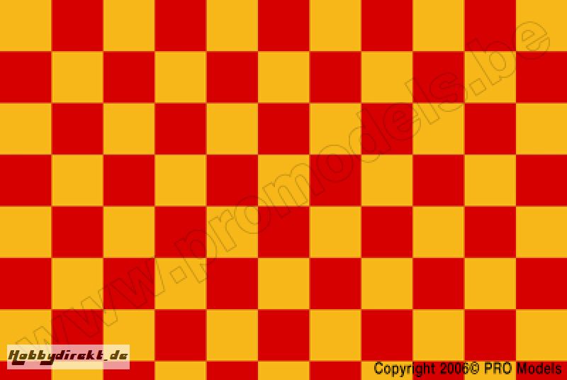 Oracover - Fun 4 (12,5mm Square) Yellow + Red ( Length : Roll 10m , Width : 60cm ) OR-44-033-023-010