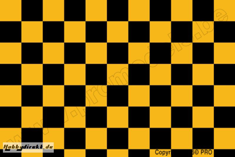 Oracover - Fun 4 (12,5mm Square) Yellow + Black ( Length : Roll 10m , Width : 60cm ) OR-44-033-071-010