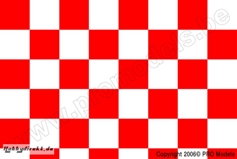 Oracover - Orastick - Fun 3 (25mm Square) White + Red ( Length : Roll 10m , Width : 60cm ) OR-47-010-023-010