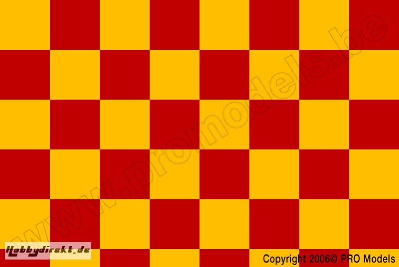 Oracover - Orastick - Fun 3 (25mm Square) Yellow + Red ( Length : Roll 10m , Width : 60cm ) OR-47-033-023-010