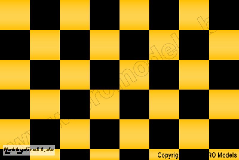 Oracover - Orastick - Fun 3 (25mm Square) Pearl Yellow + Black ( Length : Roll 10m , Width : 60cm ) OR-47-036-071-010