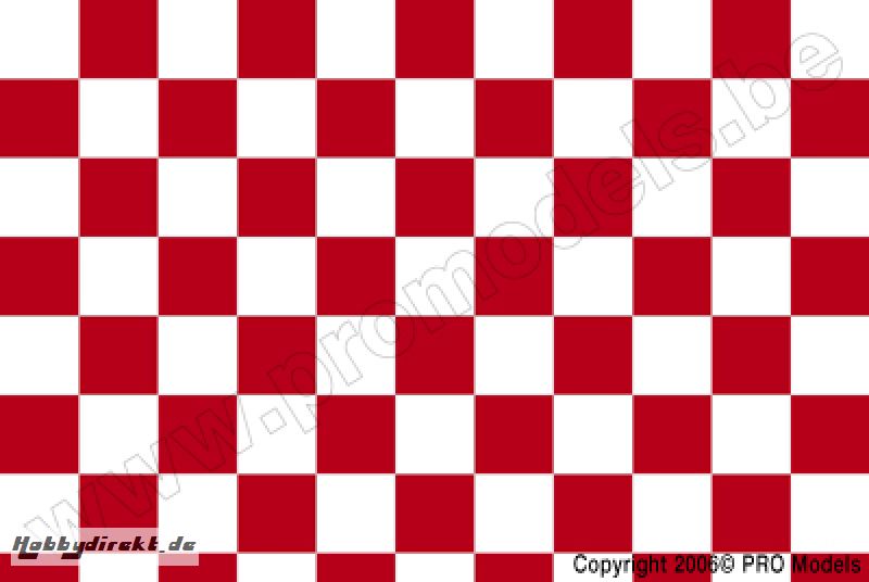 Oracover - Orastick - Fun 4 (12,5mm Square) White + Red ( Length : Roll 10m , Width : 60cm ) OR-48-010-023-010