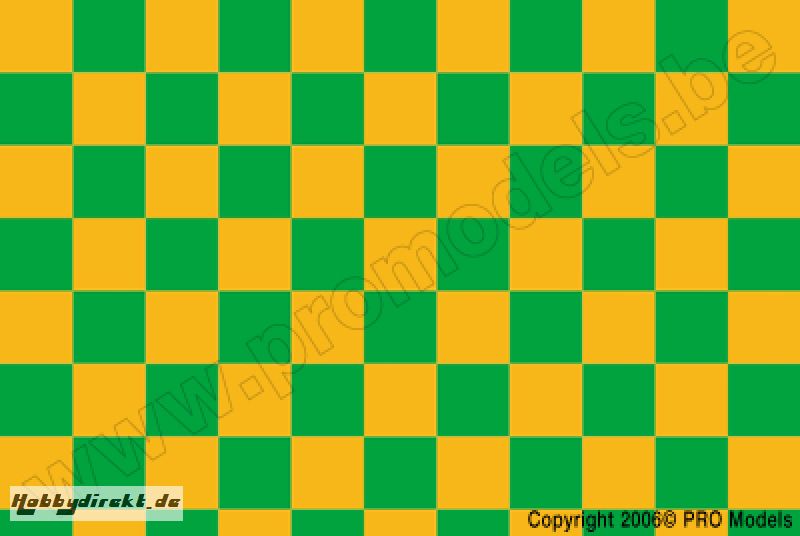 Oracover - Orastick - Fun 4 (12,5mm Square) Cadm. Yellow + Green ( Length : Roll 10m , Width : 60cm ) OR-48-033-040-010