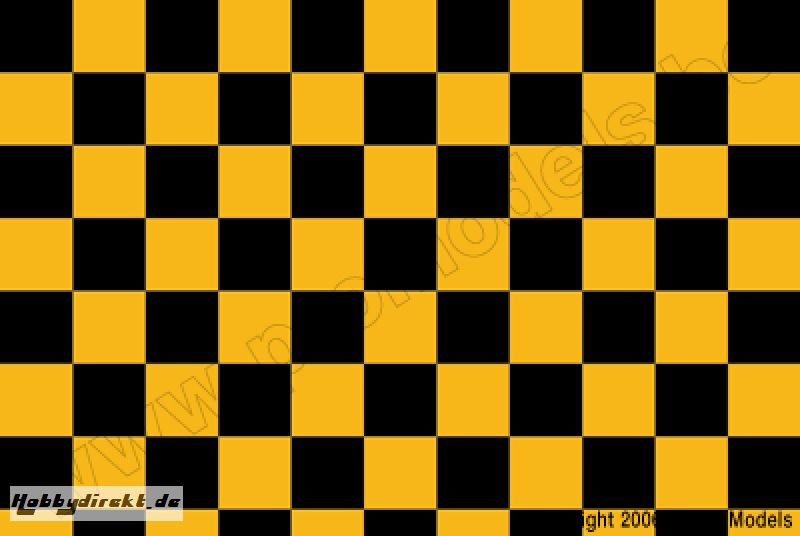 Oracover - Orastick - Fun 4 (12,5mm Square) Yellow + Black ( Length : Roll 10m , Width : 60cm ) OR-48-033-071-010