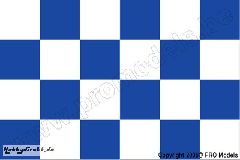 Oracover - Fun 5 (52mm Square) White - Dark Blue ( Length : Roll 10m , Width : 60cm ) OR-491-010-052-010