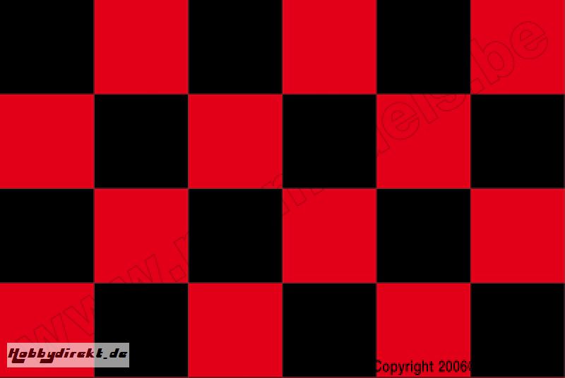 Oracover - Fun 5 (52mm Square) Red - Black ( Length : Roll 10m , Width : 60cm ) OR-491-023-071-010