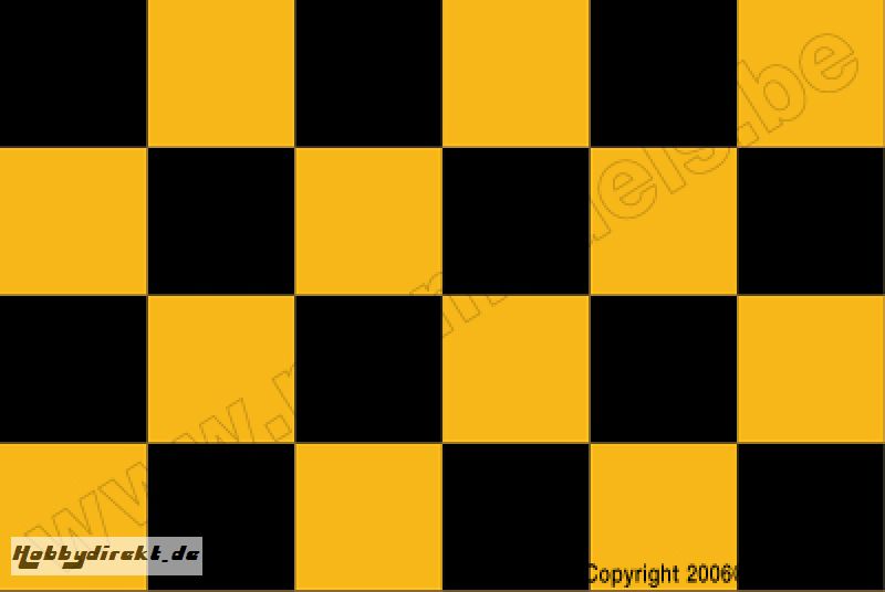 Oracover - Fun 5 (52mm Square) Yellow - Black ( Length : Roll 10m , Width : 60cm ) OR-491-033-071-010