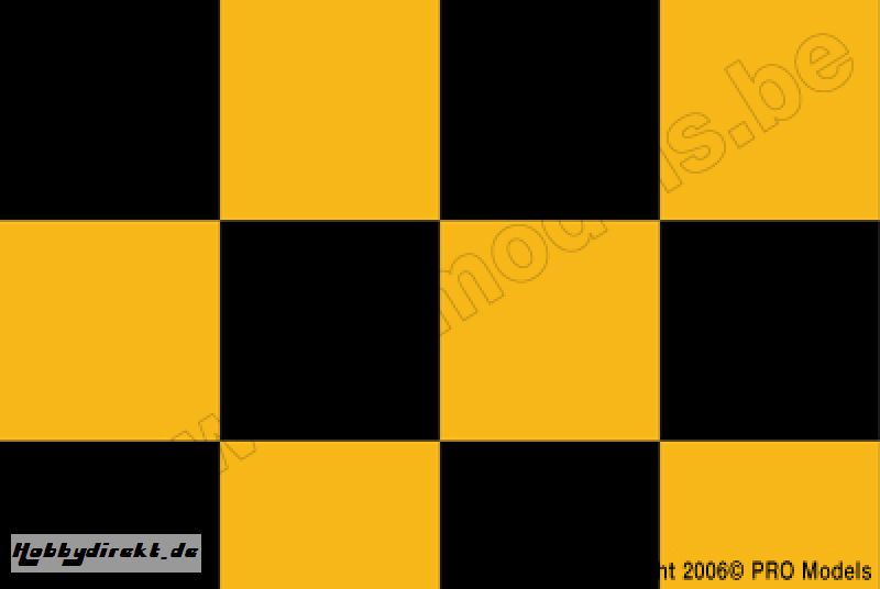 Oracover - Fun 6 (104mm Square) Yellow - Black ( Length : Roll 10m , Width : 60cm ) OR-691-033-071-010