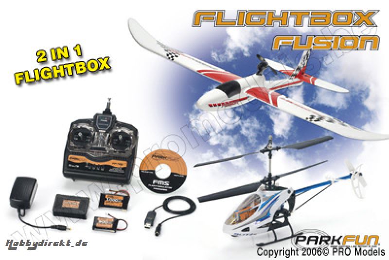 PARKFUN FLIGHTBOX BLITZ 3D + FUSION 35MHZ MODE 1 EU PF-201-35M1-EU