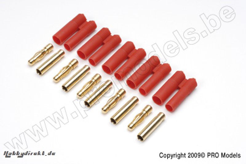 GOLD CONN. 4MM POLARITY PROTECTED 5PCS PL241