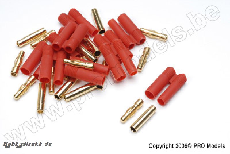 GOLD CONN. 4MM POLARITY PROTECTED 50PCS PL242