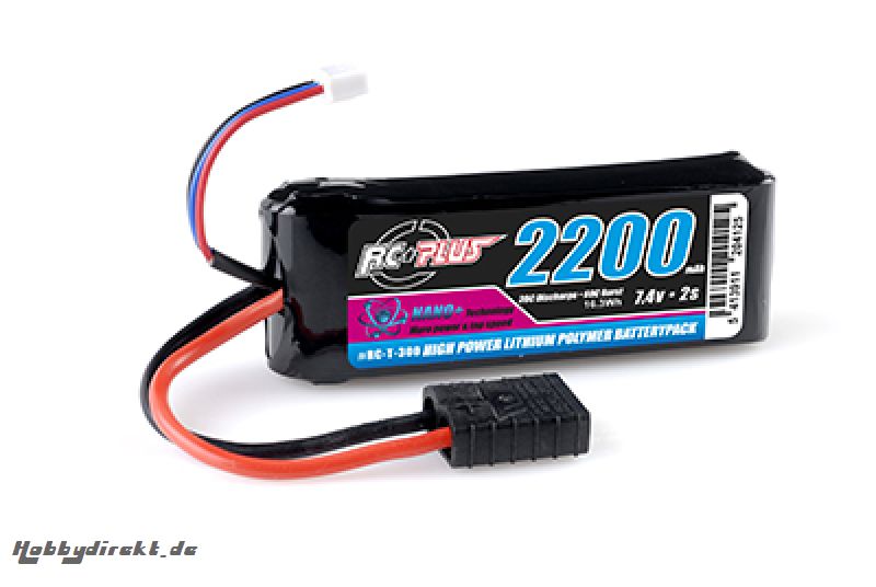 RC Plus - Python Plus Car 35C 2200 Mah 2S 7,4V Softcase Car Li-Po, TRX Conn. RC-T-300