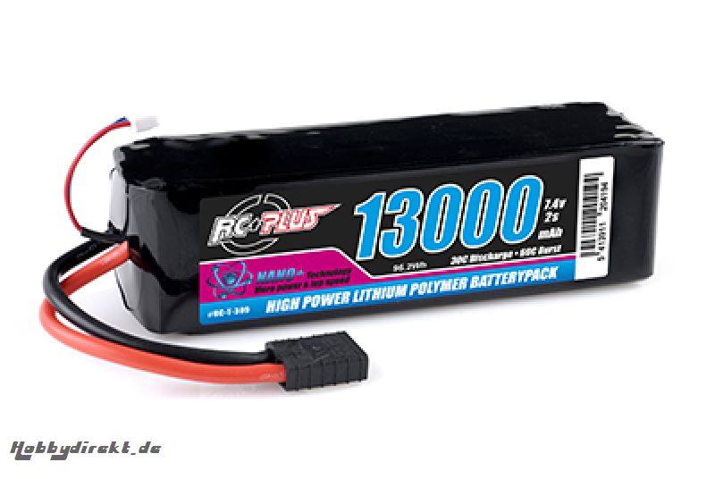 RC Plus - Python Plus Car 35C 13000 Mah 2S 7,4V Softcase Car Li-Po, TRX Conn. RC-T-309