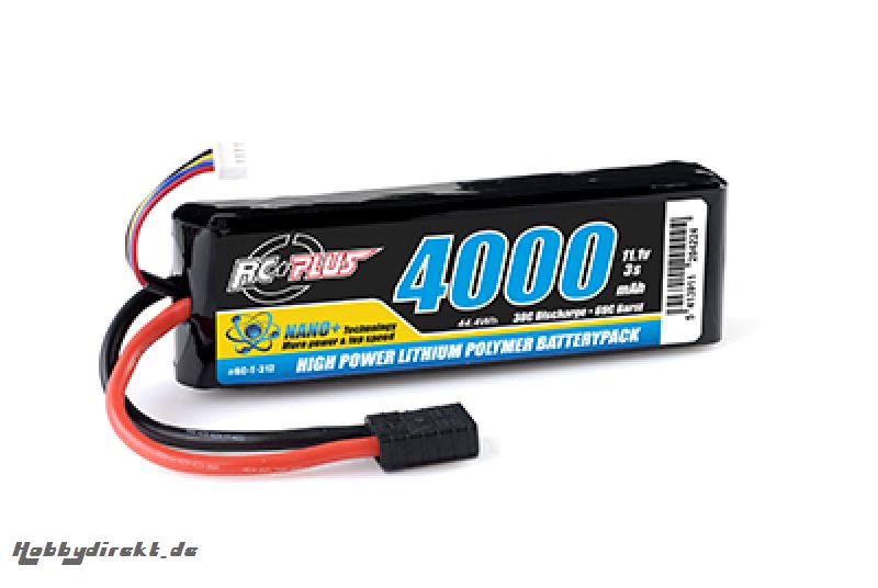 RC Plus - Python Plus Car 35C 4000 Mah 3S 11,1V Softcase Car Li-Po, TRX Conn. RC-T-312