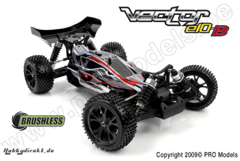 ISHIMA VECTOR E10-B RTR 2.4GHZ, 1/10 SCALE EP BRUSHLESS BUGGY (LIPO BATTERY  RVB-E011