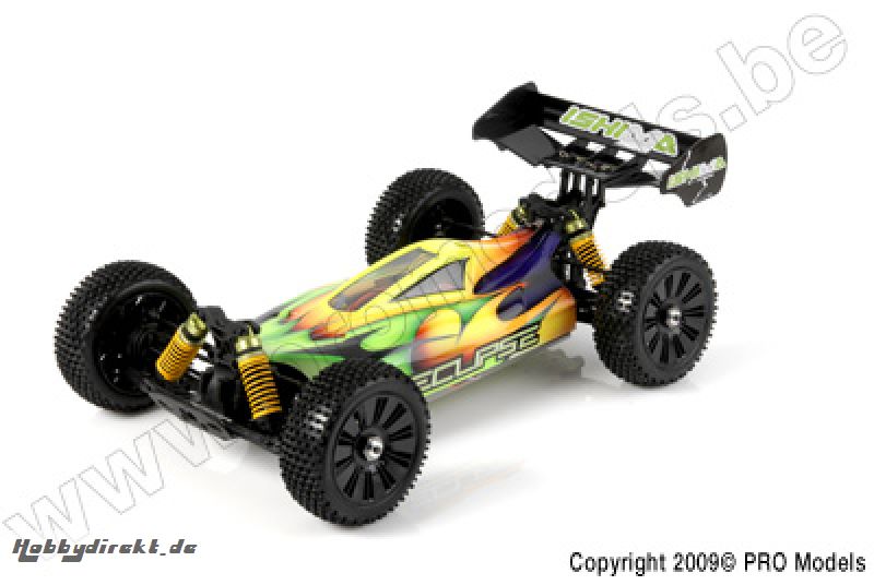 ECLIPS 1/10 EP BRUSHLESS BUGGY RTR (incl: 2 channel 2.4Ghz pistol grip radio, 5kg steering servo, brushless motor, 60A programmable ESC) RVB-E020