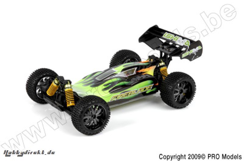 FIREBLADE 1/8 EP BRUSHLESS BUGGY RTR (incl: 2 channel 2.4Ghz pistol grip radio, 8kg metal gear steering servo, brushless motor, 80A programmable ESC)