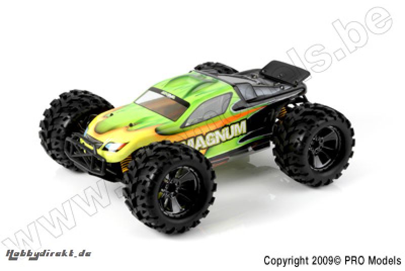 MAGNUM 1/8 EP BRUSHLESS MONSTER TRUCK RTR (incl: 2 channel 2.4Ghz pistol grip radio, 5kg steering servo, brushless motor, 60A programmable ESC) RVB-E0