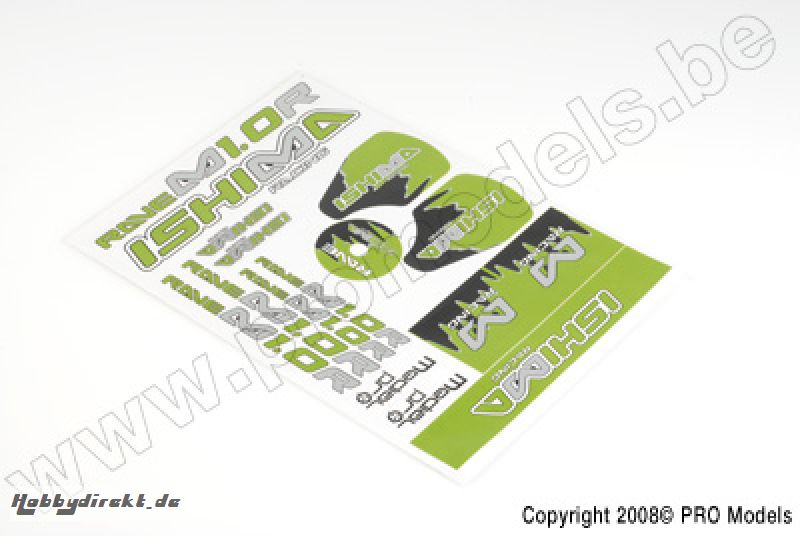 Ishima Racing - Sticker Sheet Rave M1.0R RVB-S092-R