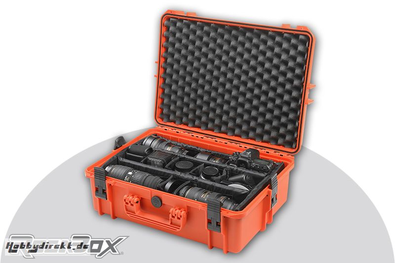 Rocabox - Universal Camera Koffer - Wasserdicht IP67 - Orange - RW-5035-19-OC - Camera Einlage RW-5035-19-OC