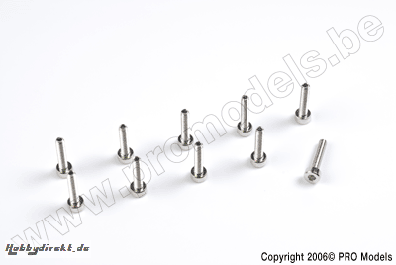 Protech RC - Screw Set For Main Frame Set (M2 X 17)  10 Pcs  Zoom 450 Ep T0502.024