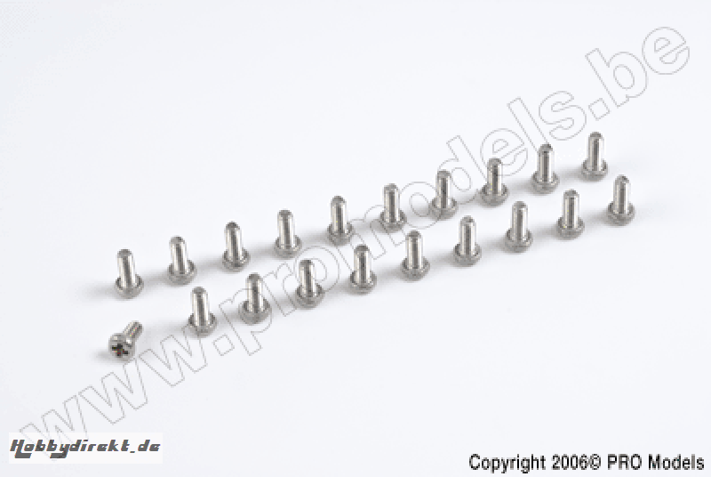 Protech RC - Screw Set For Main Frame Set (M2 X 7)  20 Pcs  Zoom 450 Gp T0503.004