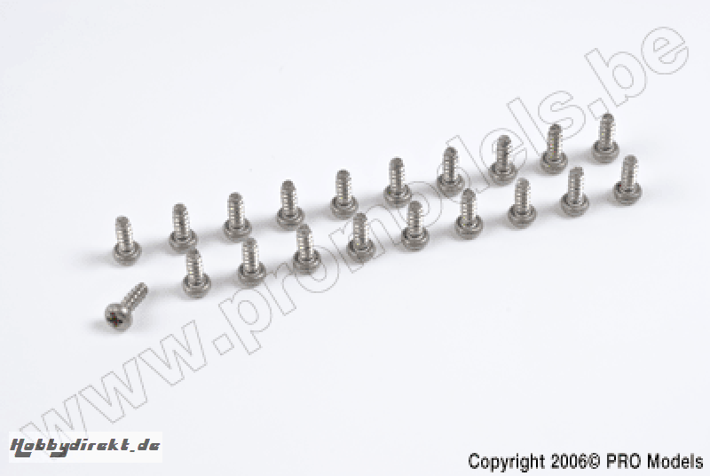 Protech RC - Screw Set For Main Frame Set (M2 X 7)  10 Pcs Zoom 450 Gp T0503.006