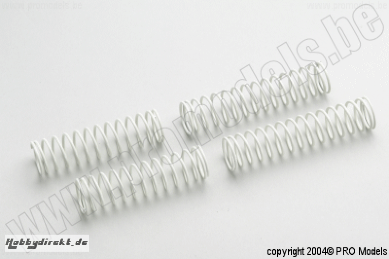 Protech RC - Shock Spring Hard Fr+Re White T54.244