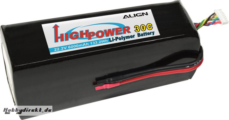 LiPo-Akku 6S1P 22,2V  6000mAh Align Robbe HBP60001 1-HBP60001