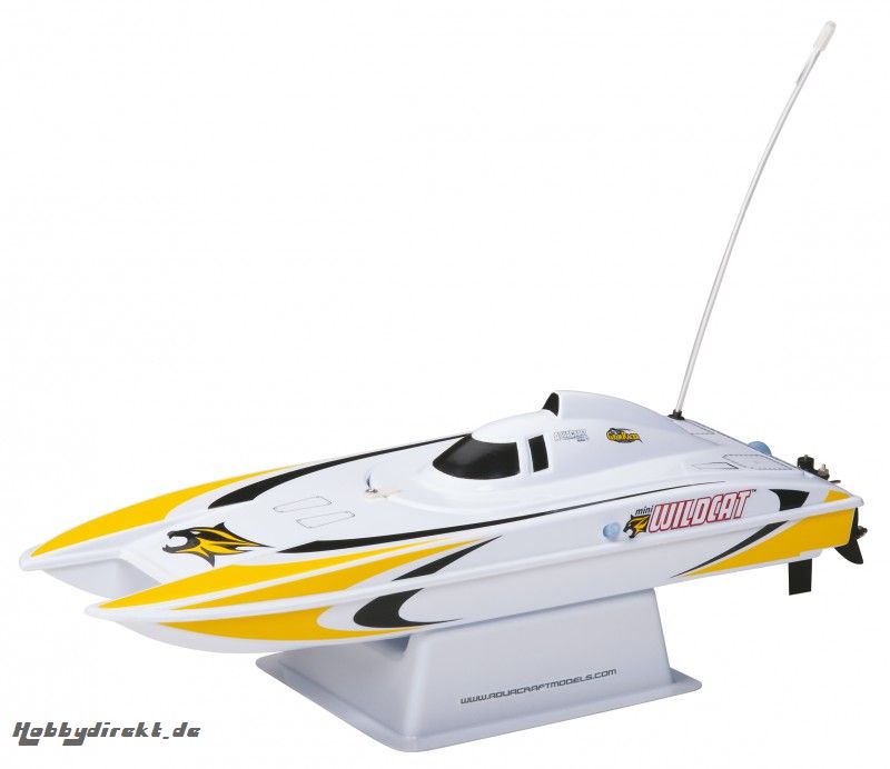 AquaCraft Mini Wildcat Katamaran 2.4GHz RTR Gelb AQUB47YY