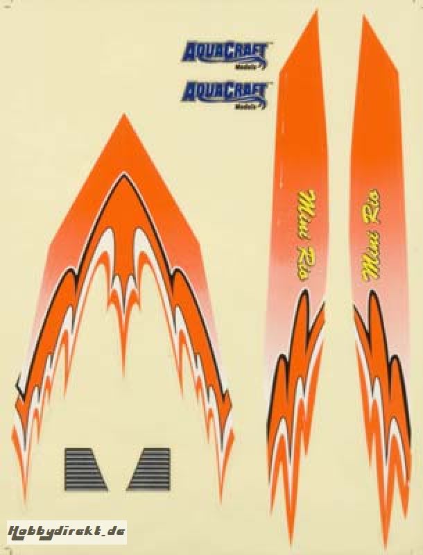 Aquacraft Decal Sheet Orange Mini Rio AQUB6325