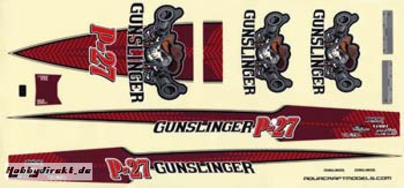 AquaCraft Dekorbogen P-27 Gunslinger Crackerbox AQUB6332