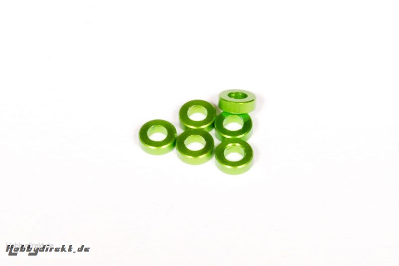 SPACER 2X6MM GREEN (6) AXA1302