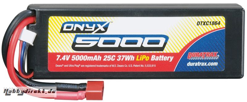 LiPo 7.4V 5000mAh Star/T-Stecker 25C 2S Hard DTXC1864