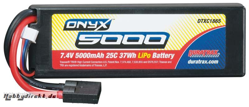 LiPo 2S 7,4V 5000mAh 25C Trax Hobbico DTXC1865