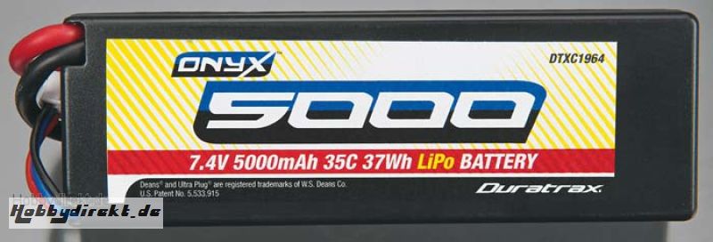 LiPo 7.4V 5000mAh Star/T-Stecker 35C 2S Hard DTXC1964