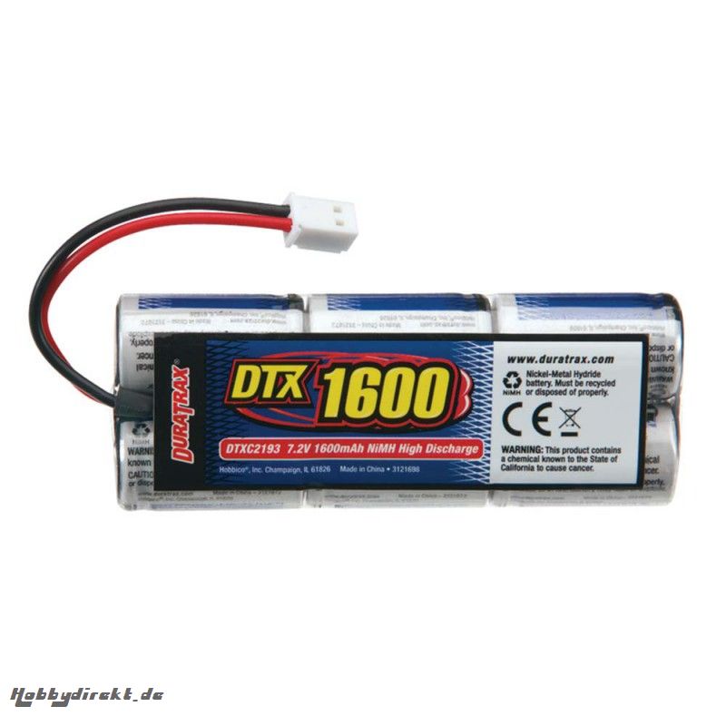 Duratrax NiMH 7.2V 1600mAh Dromida-Stecker 6Z. DTXC2193