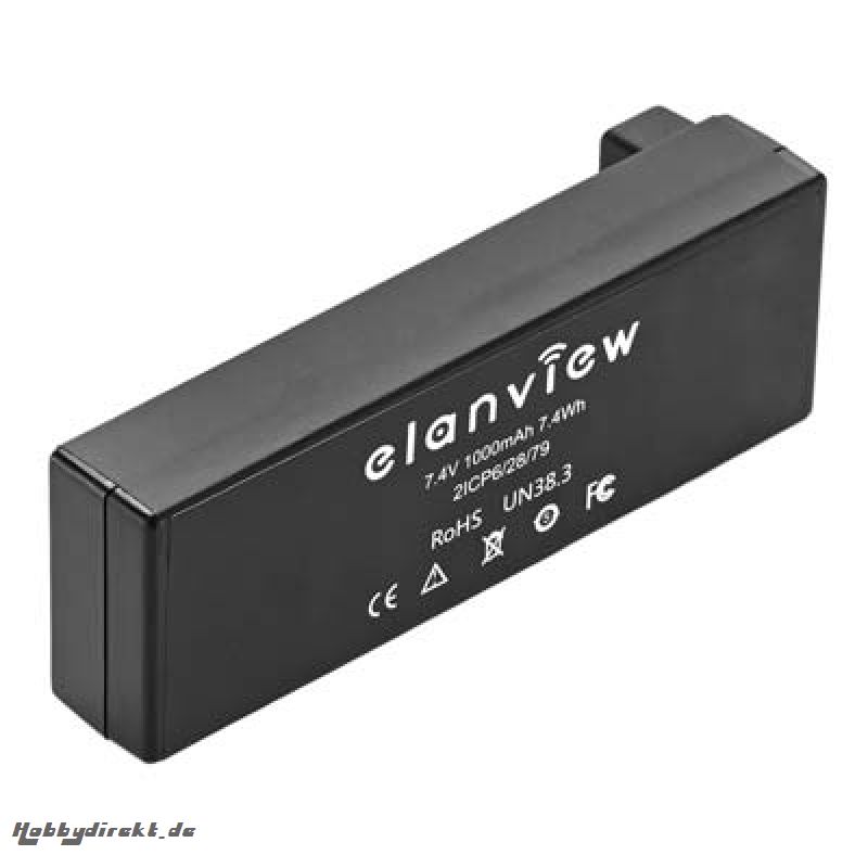 Elanview LiPo Akku 7.4V 1000mAh für Cicada Drone Hobbico EVWP0100