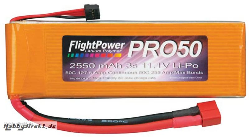 Pro50 50C 2550 3S 11.1V LiPo Revell RC Pro Hobbico FPWP5040