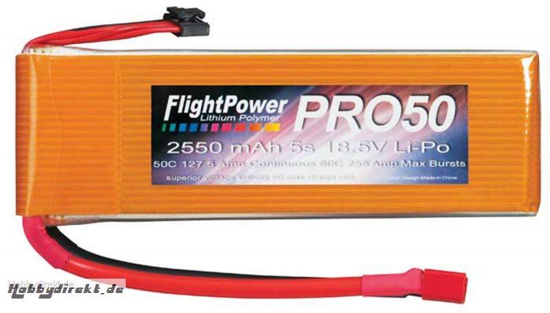 Pro50 50C 2550 5S 18.5V LiPo Revell RC Pro Hobbico FPWP5042