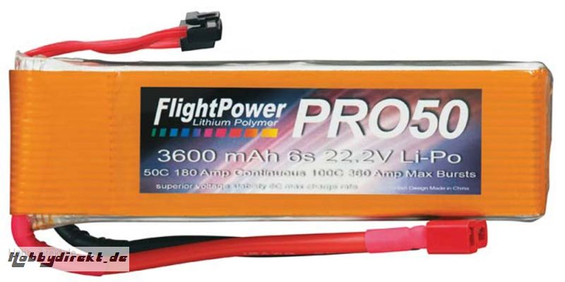 Pro50 50C 3600 6S 22.2V LiPo Revell RC Pro Hobbico FPWP5083